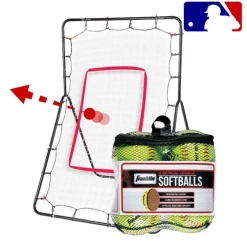 FRANKLIN SOFTBALL PITCH RETURN & 4 SOFTBALLS SET
