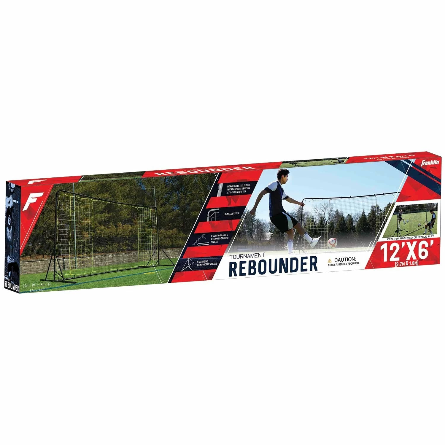 Franklin HEAVY DUTY STEEL SOCCER REBOUNDER WITH GROUND STAKES - 12' X 6' - Image 4