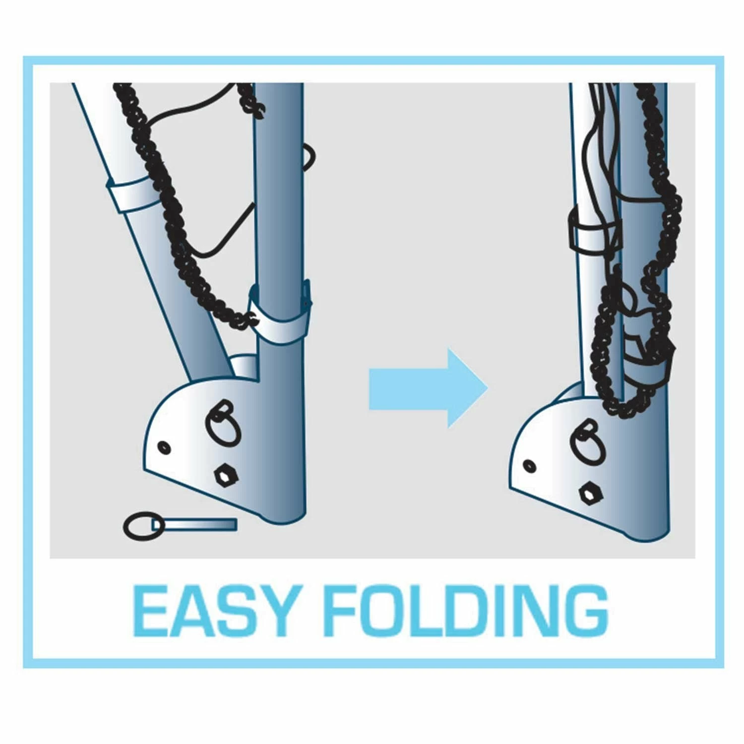 Franklin MLS® STEEL FOLDING SOCCER GOAL - 6' X 3' - Image 2