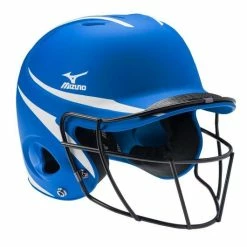 Mizuno MVP Series S/M Fastpitch Softball Batting Helmet With Mask -Rawlings Sales Store NAVY RED 5110 4